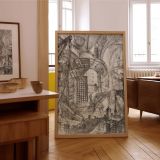 Round Tower Interior - Giovanni Battista Piranesi Architectural Engraving canvas wall art - Image 7