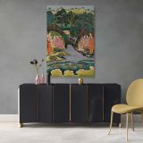 Royal Women Across Stream - Mughal Indian Miniature Scene by Muhammad Faqirullah Khan canvas wall art - Image 4