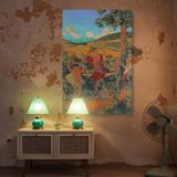 Rural Festival by Ker Xavier Roussel - Joyous Figures in Red and Green Pastoral Setting canvas wall art - Image 5