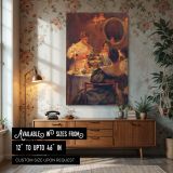 Russian Tea by Irving Ramsey Wiles - Soft Gowns and Golden Interior Glow canvas wall art