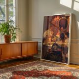Russian Tea by Irving Ramsey Wiles - Soft Gowns and Golden Interior Glow canvas wall art - Image 6