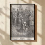 Ruth and Boaz in Harvest - Gustave Dore Field Blessing Scene canvas wall art - Image 2