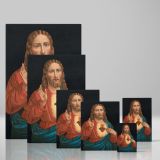 Sacred Heart of Jesus - Glowing Heart with Blessing Hand canvas wall art - Image 4