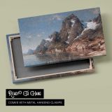 Sailing on the Fjord by Adelsteen Normann - canvas rear frame and hanging hardware