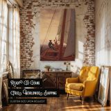 Sailing Scene at Sunset - Caspar David Friedrich Romantic Sea with Warm Glow canvas wall art - Image 3