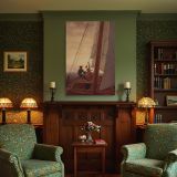 Sailing Scene at Sunset - Caspar David Friedrich Romantic Sea with Warm Glow canvas wall art - Image 4
