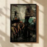 Sailor Crew at Sea by Henry Scott Tuke - Ocean Action with Weathered Figures canvas wall art - Image 2