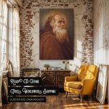 Saint Anthony Abbot - Velazquez Religious Portrait with White Beard and Halo canvas wall art - Image 3