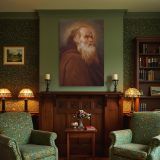 Saint Anthony Abbot - Velazquez Religious Portrait with White Beard and Halo canvas wall art - Image 4