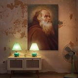 Saint Anthony Abbot - Velazquez Religious Portrait with White Beard and Halo canvas wall art - Image 5