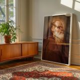 Saint Anthony Abbot - Velazquez Religious Portrait with White Beard and Halo canvas wall art - Image 6