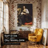 Saint Catherine of Alexandria - Caravaggio Martyr with Sword and Wheel canvas wall art - Image 3