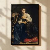 Saint Catherine of Alexandria - Sword and Wheel Scene by Caravaggio canvas wall art - Image 2