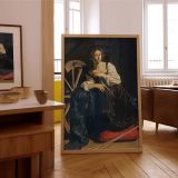 Saint Catherine of Alexandria - Sword and Wheel Scene by Caravaggio canvas wall art - Image 7