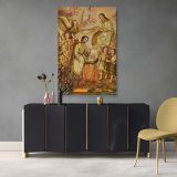 Saint Ildephonsus and Angels - Colonial Catholic Baroque Scene by Nicolas Correa canvas wall art - Image 4