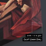 Saint Jerome by Caravaggio - canvas surface and wrapped edge detail