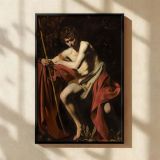 Saint John in the Wilderness - Solitude and Reflection by Caravaggio canvas wall art - Image 2