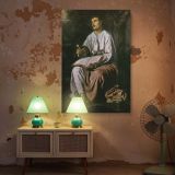 Saint John on Patmos - Velazquez Island Vision with Open Book and Halo canvas wall art - Image 5