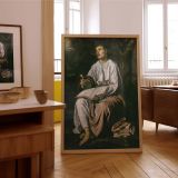 Saint John on Patmos - Velazquez Island Vision with Open Book and Halo canvas wall art - Image 7