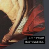 Saint John the Baptist by Caravaggio - canvas surface and wrapped edge detail