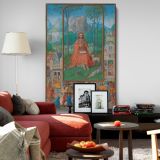 Saint John the Baptist - Illuminated Manuscript Scene canvas wall art