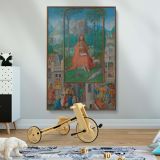 Saint John the Baptist - Illuminated Manuscript Scene canvas wall art - Image 2