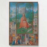 Saint John the Baptist - Illuminated Manuscript Scene canvas wall art - Image 7