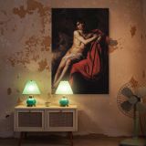 Saint John the Baptist - Red Drapery Wilderness Scene by Caravaggio canvas wall art - Image 5