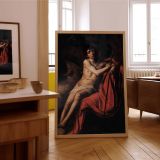Saint John the Baptist - Red Drapery Wilderness Scene by Caravaggio canvas wall art - Image 7