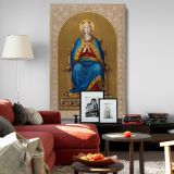 Saint Mary the Virgin - Royal Robes on Throne Scene By A. Schleich after Hess canvas wall art