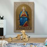 Saint Mary the Virgin - Royal Robes on Throne Scene By A. Schleich after Hess canvas wall art - Image 2