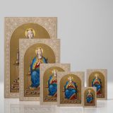 Saint Mary the Virgin - Royal Robes on Throne Scene By A. Schleich after Hess canvas wall art - Image 4