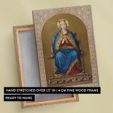 Saint Mary the Virgin - Royal Robes on Throne Scene By A. Schleich after Hess canvas wall art - Image 6