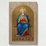 Saint Mary the Virgin - Royal Robes on Throne Scene By A. Schleich after Hess canvas wall art - Image 7