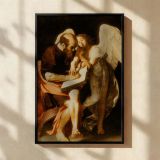Saint Matthew and the Angel - Divine Guidance Painting by Caravaggio canvas wall art - Image 2