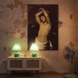 Saint Sebastian - Nicolas Regnier Classical Nude with Dark Contrast canvas wall art - Image 5