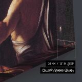 Salome with the Head of Saint John the Baptist by Caravaggio - canvas surface and wrapped edge detail