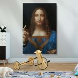 Salvator Mundi - Christ Blessing with Crystal Orb By Leonardo da Vinci canvas wall art - Image 2