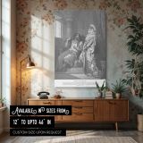 Samson and Delilah - Gustave Dore Betrayal and Strength Scene canvas wall art