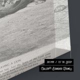 Samson Slays Lion - Gustave Dore Epic Struggle in Grayscale canvas wall art - Image 8