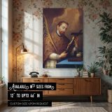 San Juan Nepomuceno by Jose Campeche - Warm Browns and Soft Golden Light canvas wall art