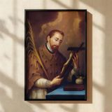 San Juan Nepomuceno by Jose Campeche - Warm Browns and Soft Golden Light canvas wall art - Image 2