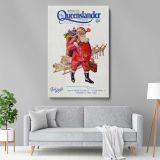 Santa Claus with Sleigh - 1936 Queenslander Christmas Poster - Image 5