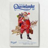 Santa Claus with Sleigh - 1936 Queenslander Christmas Poster - Image 7
