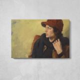 Sararedhat by Aaron Coberly - single-panel canvas displayed above a console table