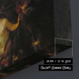 Satan, Sin and Death (A Scene from Milton’s «paradise Lost») by William Hogarth - canvas surface and wrapped edge detail