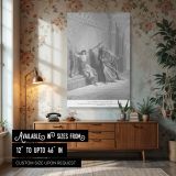 Saul Attacks David - Gustave Dore Jealous King's Fury Scene canvas wall art