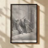 Saul Attacks David - Gustave Dore Jealous King's Fury Scene canvas wall art - Image 2