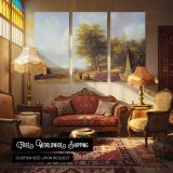 Schelfhout Andreas the Country Road - multi-panel canvas displayed in a classic lounge