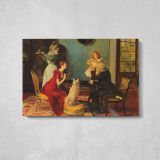 Schmutzler Leopold the Center of Attention - single-panel canvas displayed above a console table
